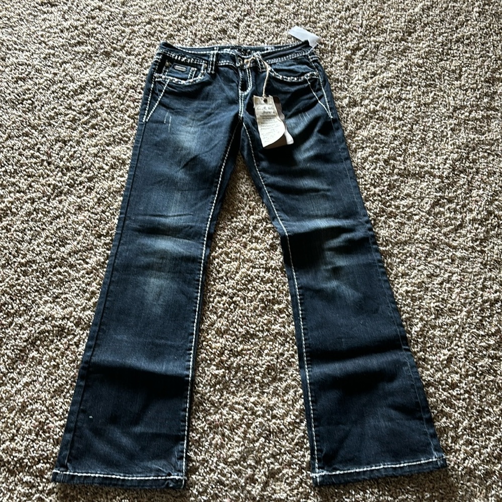 dark wash bootcut jeans